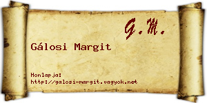 Gálosi Margit névjegykártya